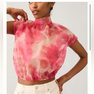 Sunday in Brooklyn X Anthropologie Sheer Tie-Neck Blouse NWT Size 3x